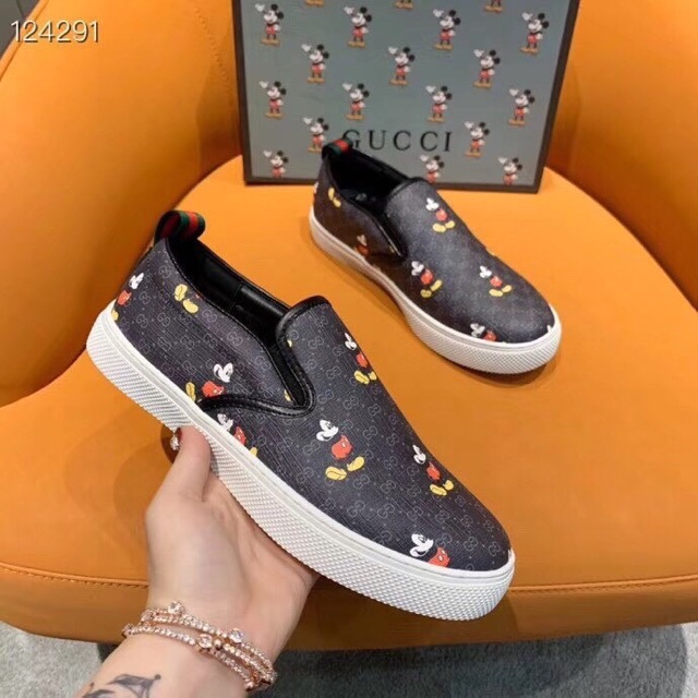 Giầy-Lười-Nam-Slipon-In-Hoạ-Tiết-Chuột-Micky-Hot-Nhất-2020[CMK01]