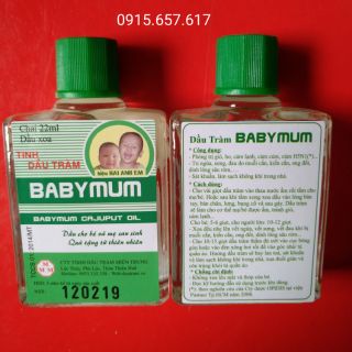DẦU TRÀM THIÊN NHIÊN BABY MUM, DẦU XOA CHAI 22ML