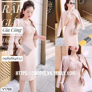 Rập giấy sét đầm  sang chảnh 728(XS-XXXL)