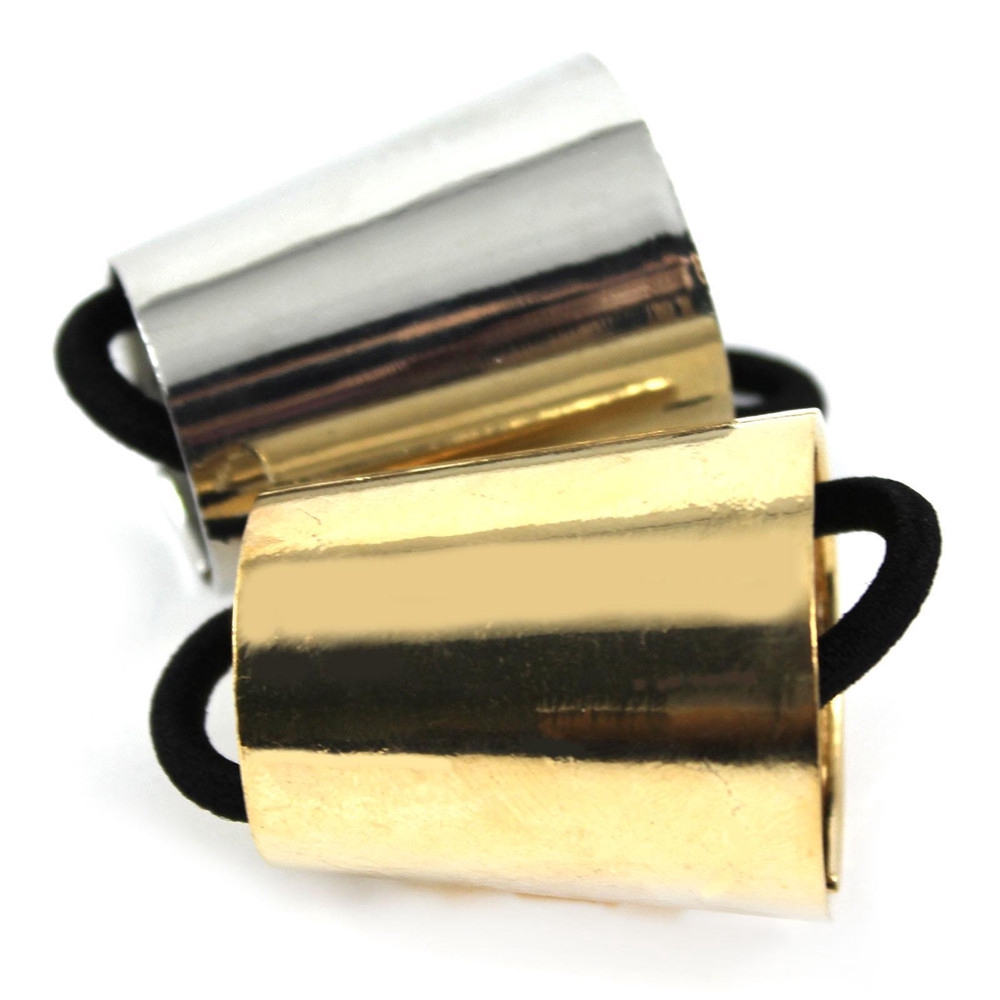 Dây Buộc Tóc Kim Loại Co Giãn Phong Cách Gothic