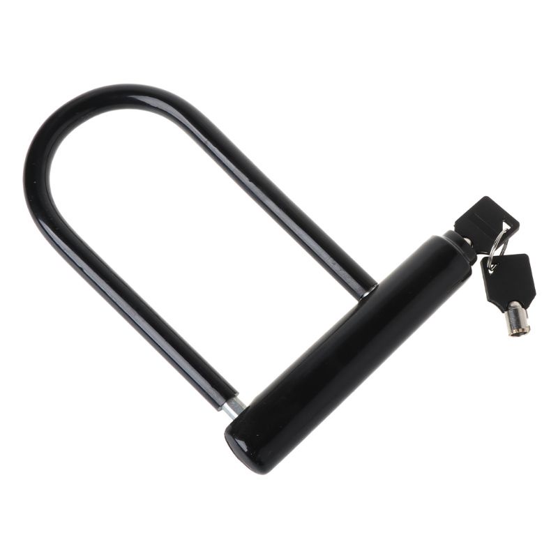 Ổ Khóa Chữ U Bằng Thép + 2 Chìa Khóa Dành Cho Xe Đạp Xe Máy / Scooter Mới