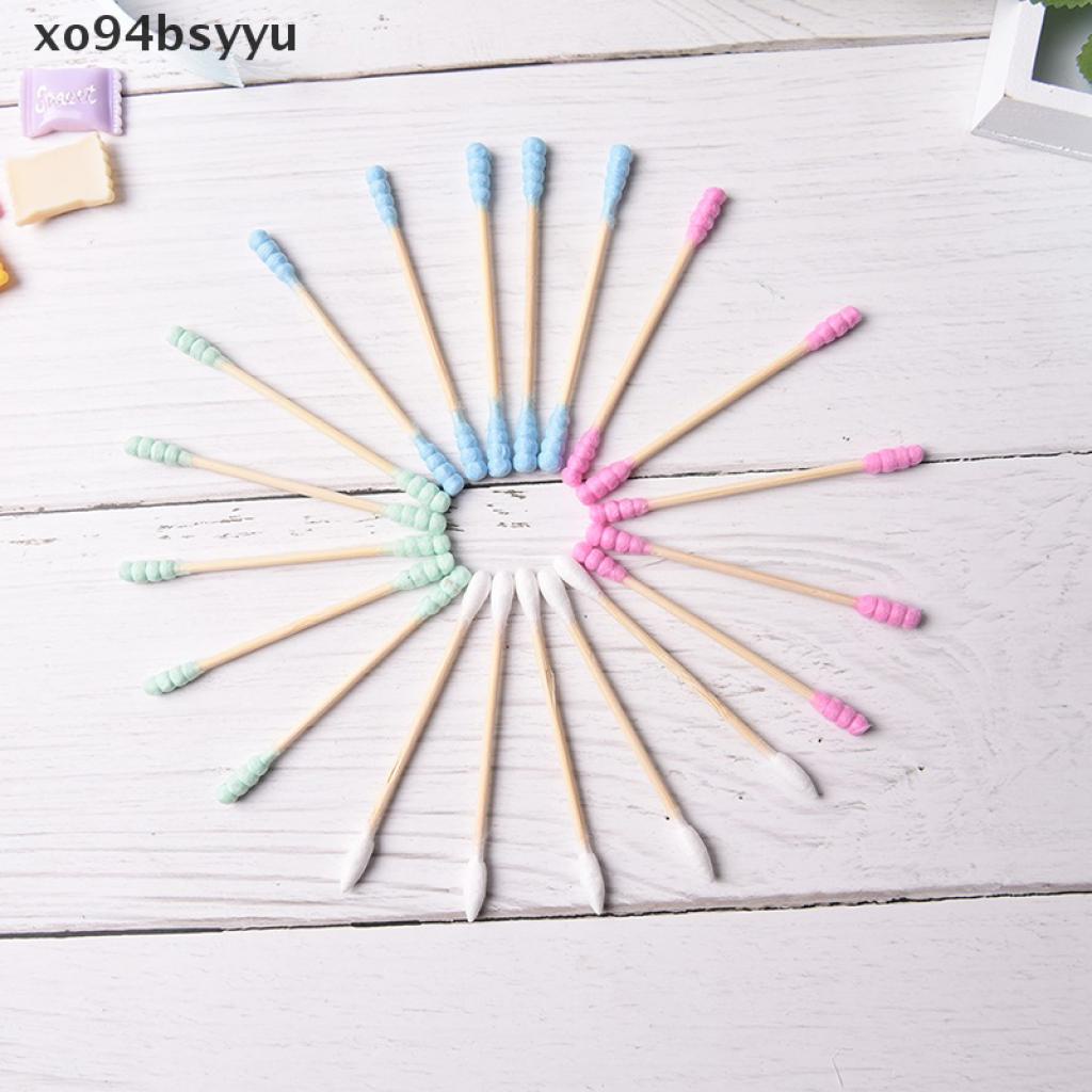 Túi 100 Tăm Bông Cotton Hai Đầu Màu Sắc Kẹo Ngọt Xo94Bsyu