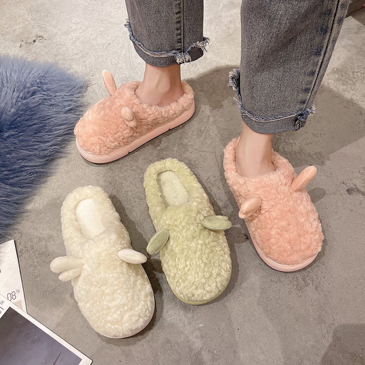 Dép bông, dép đi trong nhà, slipper tuần lộc bông thời trang Mua Tất (muatatshop)