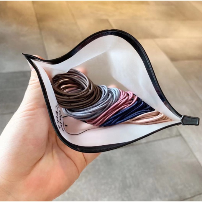 Túi 100 Thun Buộc Tóc Co Giãn Nhiều Màu Sắc Dành Cho Nữ