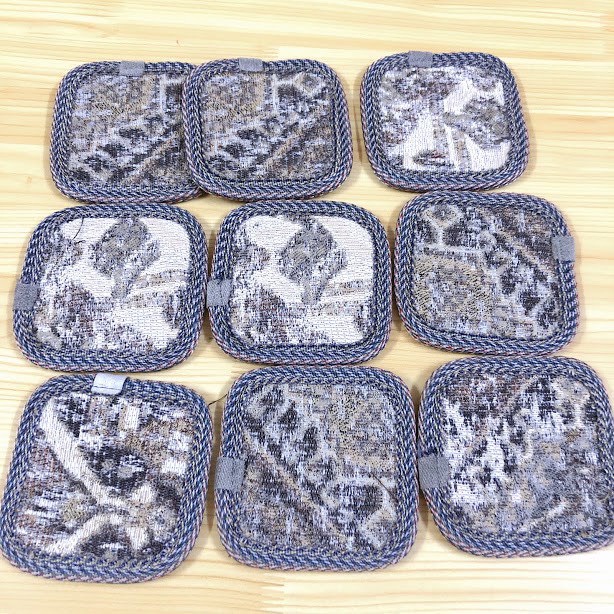 Combo 3 cái - Đế lót ly vải hình vuông giúp trang trí bàn ăn