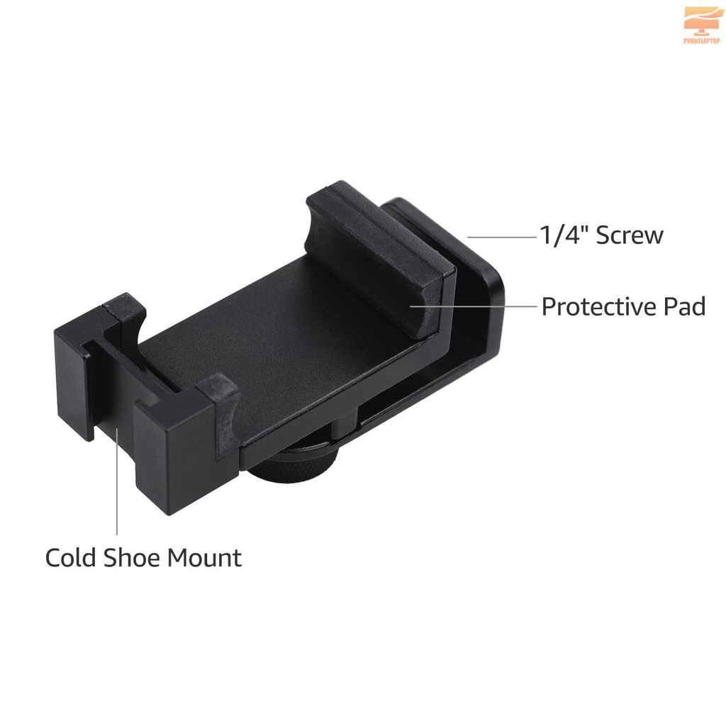 Giá đỡ điện thoại Andoer bằng kim loại kèm Cold Shoe gắn mic hoặc đèn led cho quay video