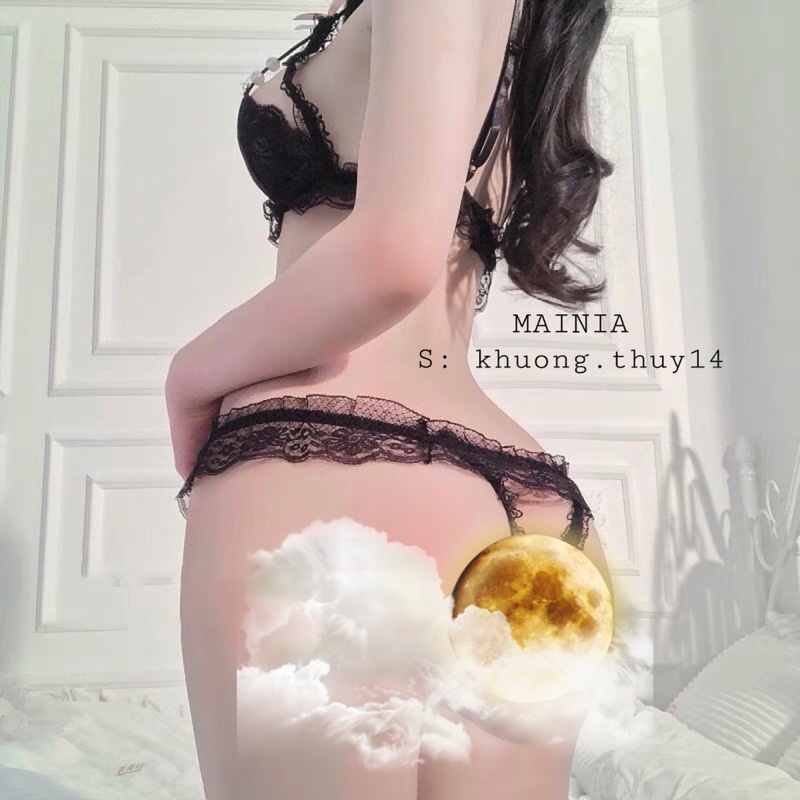 Set Bộ Đồ Lót Ren Xuyên Thấu Sexy Gợi Cảm Chíp Lọt Khe Hở Đáy Quyến Rũ Mainia Shop