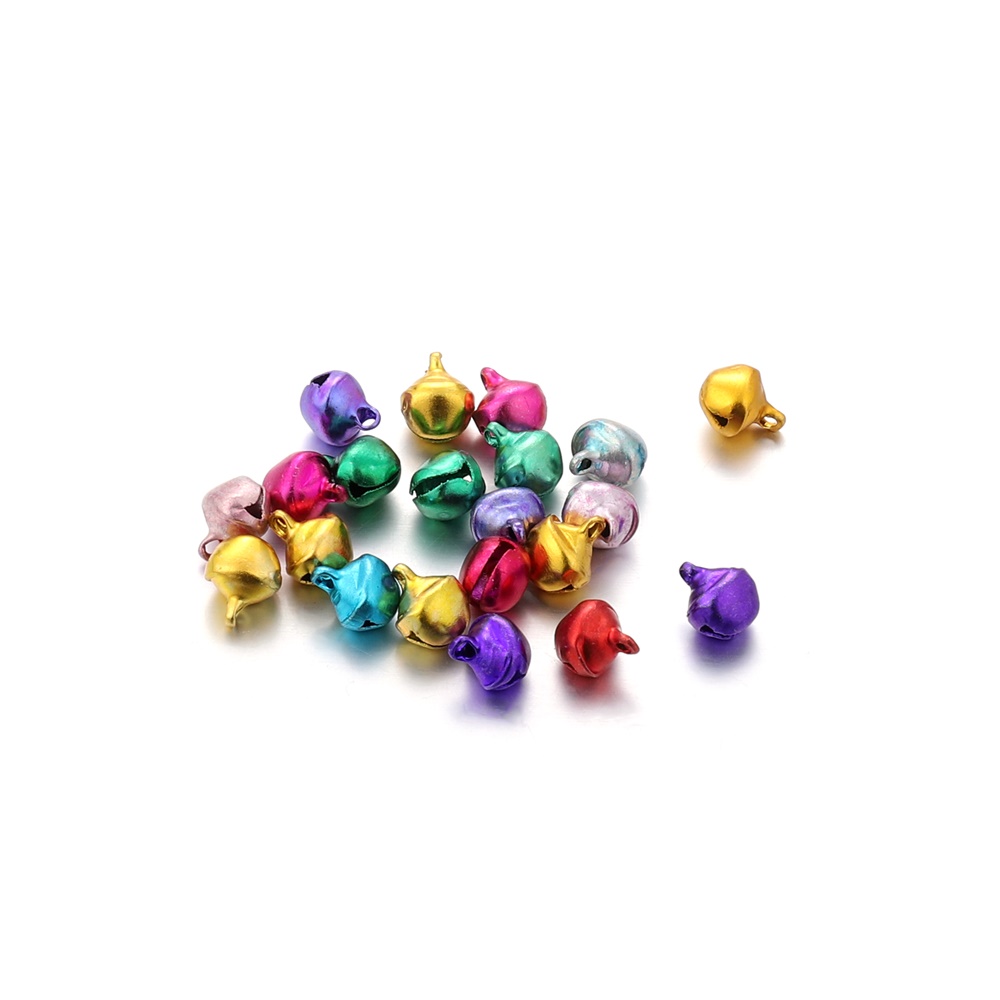 Chuông tròn bằng nhôm 6-14mm làm nguyên liệu trang sức DIY