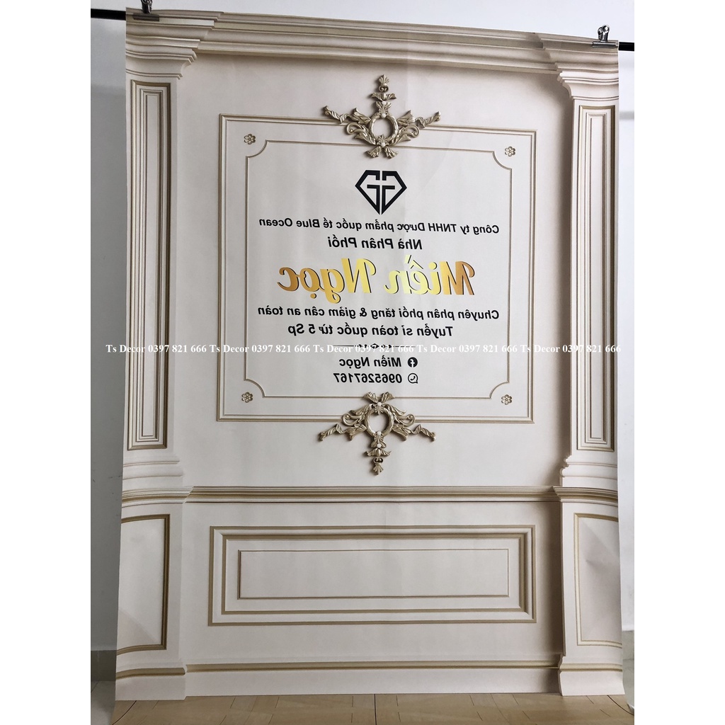 Phông nền livestream chụp ảnh sử dụng keo dán cố định lên tường