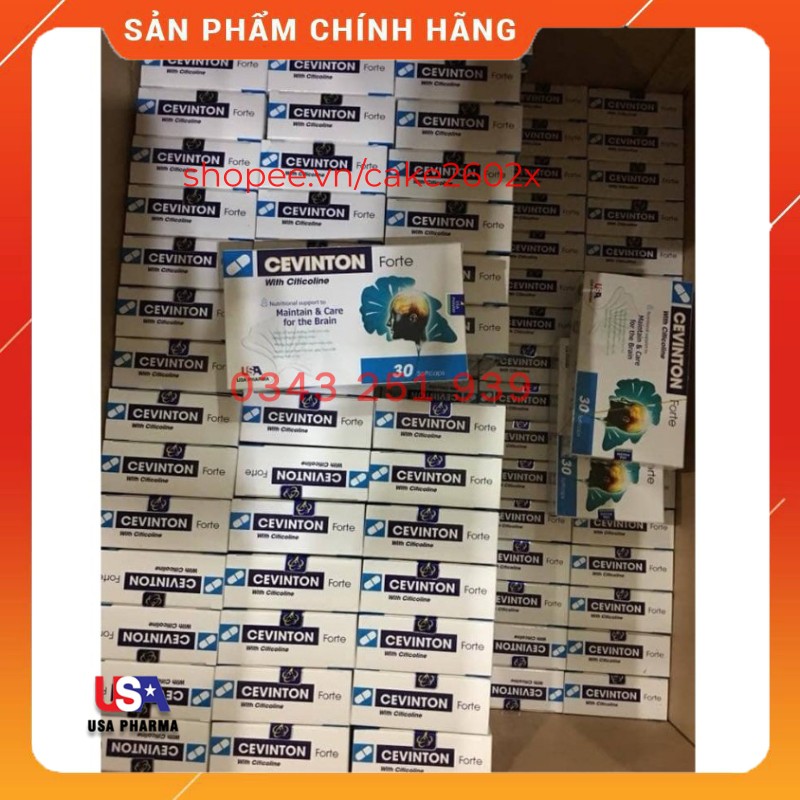 Hoạt huyết dưỡng não CEVINTON FORTE - Tăng cường trí nhớ, tuần hoàn máu não - Hộp 30 viên