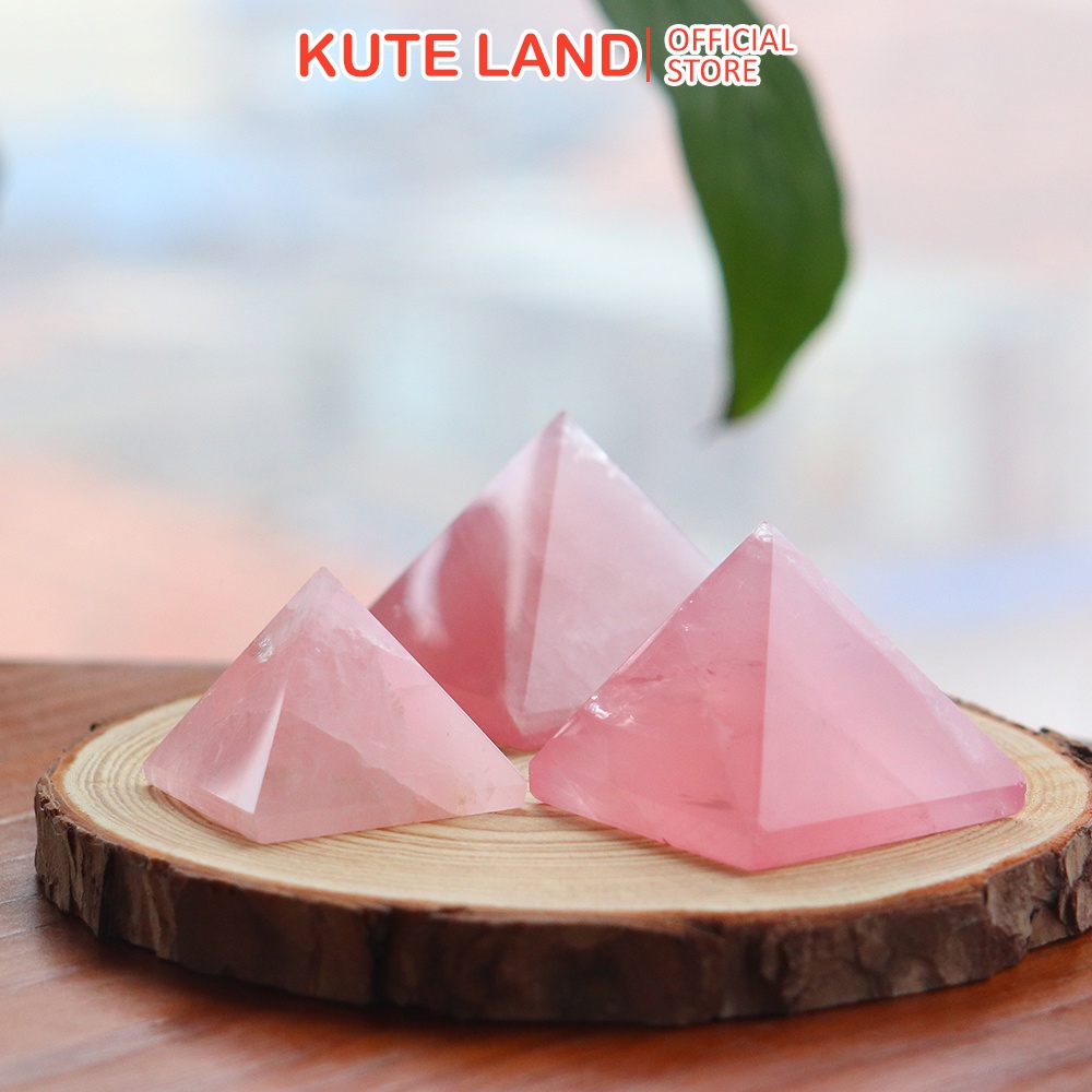 Đá Thanh Tẩy Kim Tự Tháp Rose Quartz Size Lớn 3-4-5 Cm DA47