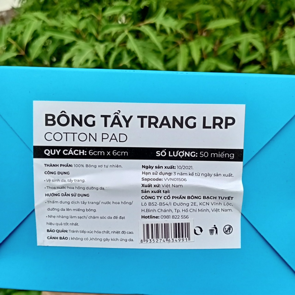 Bông tẩy trang siêu mềm mnj, thấm hút dung dịch NEW COTTON BOX La Roche-Posay 50 Miếng