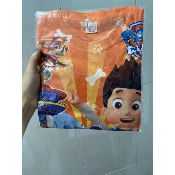 (C05_Kèm video) Đồ bé trai, vải 3d thái in hình biệt đội những chú chó cứu hộ Paw Patrol cho bé từ 2 - 5 tuổi