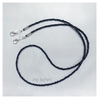 Dây đeo khẩu trang phong cách Hàn Quốc cho nam đen xám chì bóng Mask Straps