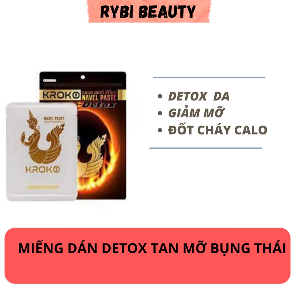 Miếng Dán Detox Tan Mỡ Bụng Kroko Thái Lan