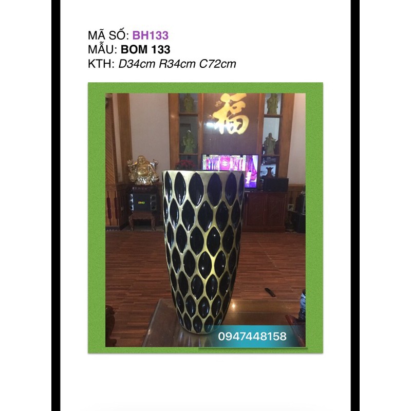Bình hoa composite dáng bom 133 cao 72cm ( loại to )
