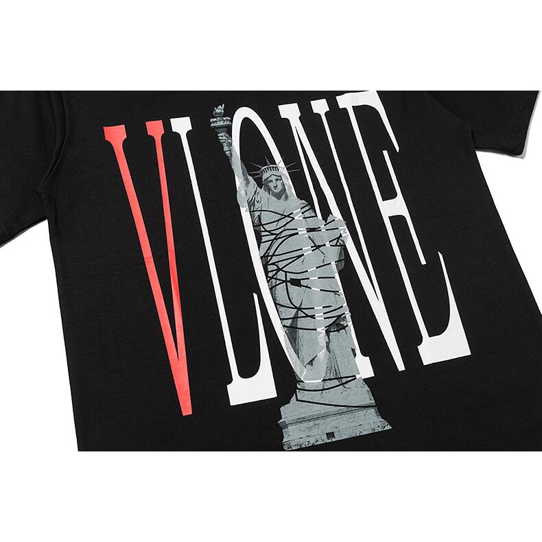 Áo Thun Cotton Tay Ngắn In Chữ Vlone Thời Trang Cho Nam Và Nữ