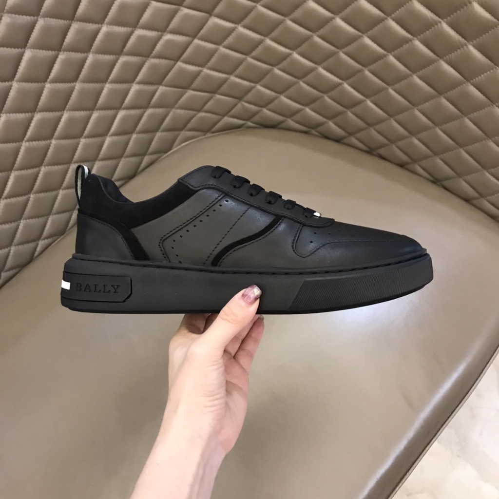 Giày sneakers nam da thật cao cấp Bally thiết kế tối giản, năng động