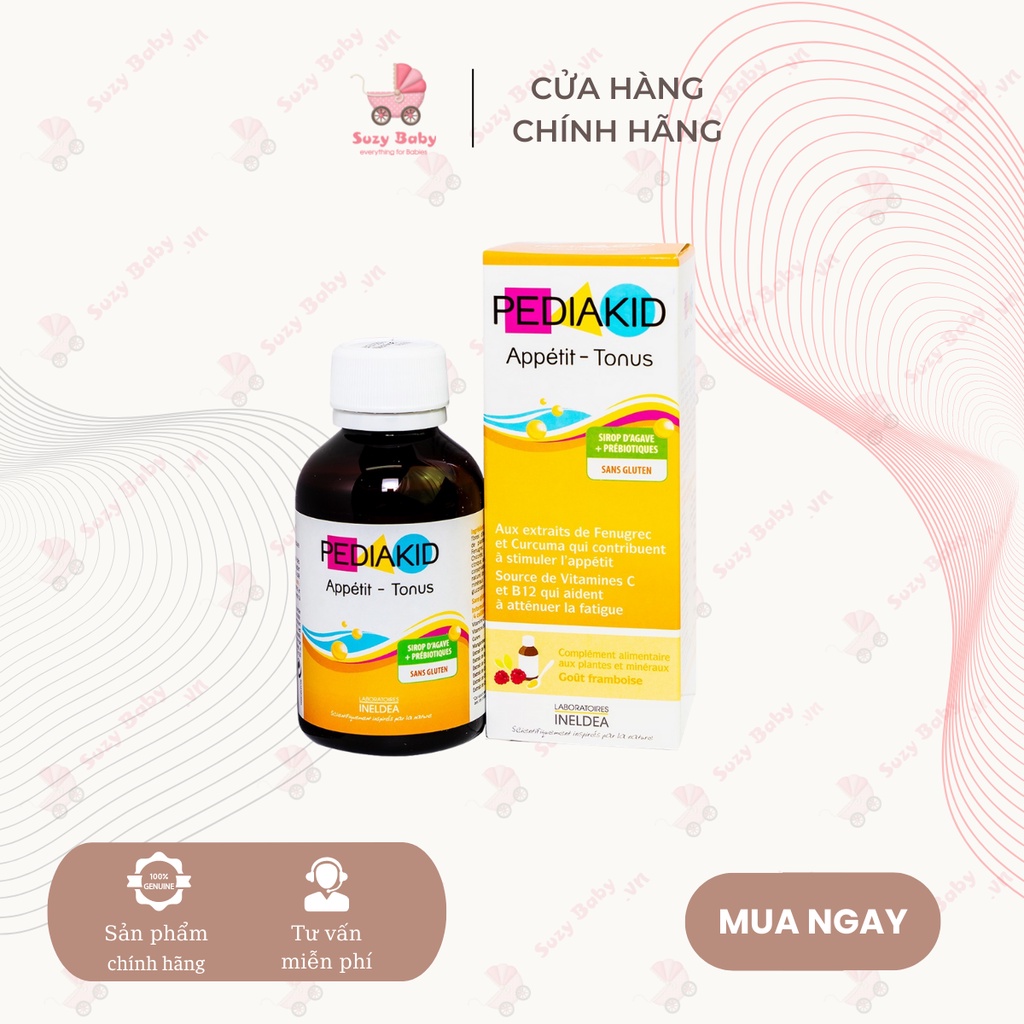 Siro giúp trẻ ăn ngon, hỗ trợ hệ tiêu hóa khỏe mạnh Pediakid Appétit Tonus, Pháp, Suzy baby