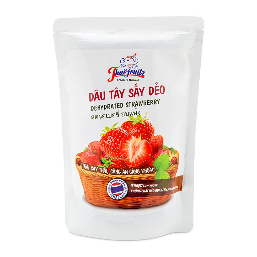 [Mã FMCGM25 - 10% ĐH 150K] Dâu tây sấy dẻo Thaifruitz 300g