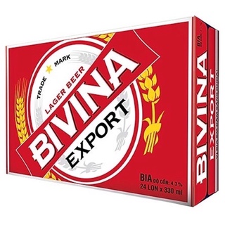 Thùng 24 lon bia bivina export 330ml/lon