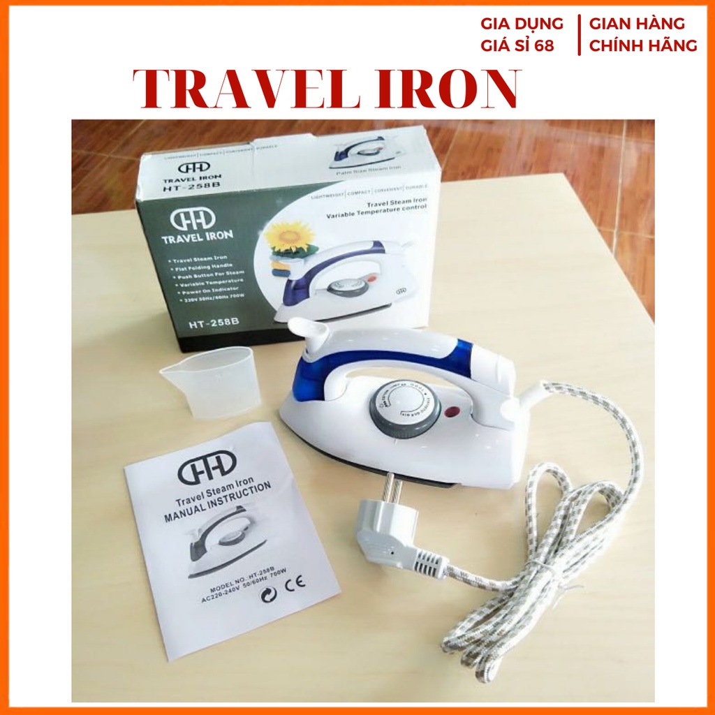 Bàn Là Hơi Nước Cầm Tay Travel Iron Ht258b Mini Cầm Tay Du Lịch - Bàn Ủi Hơi Nước Cầm Tay Mini Travel Iron Ht258b