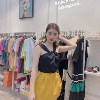 Áo lụa 2 dây bản to