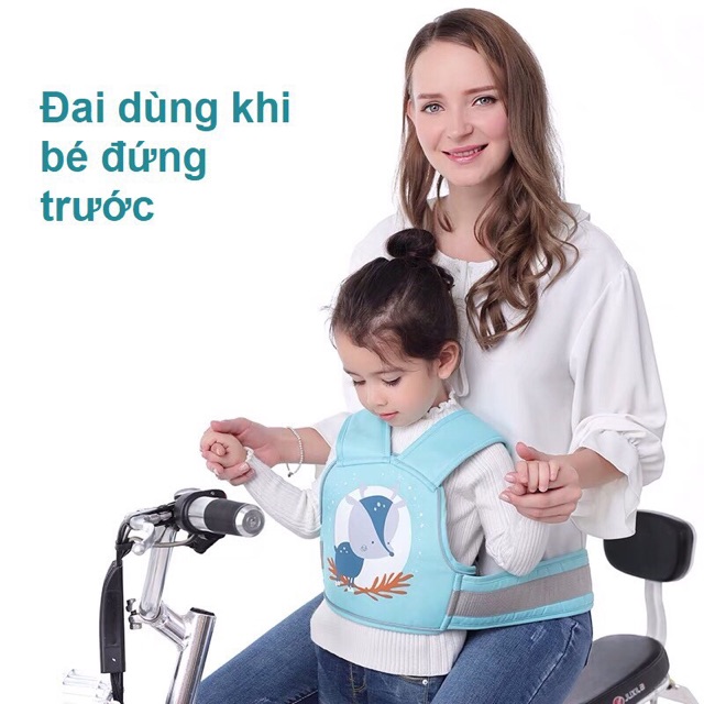Đai xe máy phản quang chống gù an toàn cho bé