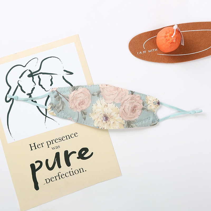 Khẩu Trang cotton Chống Tia UV/ Bụi Bẩn/ Tia UV Họa Tiết Hoa Phong Cách Hàn Quốc Thời Trang Cho Nữ