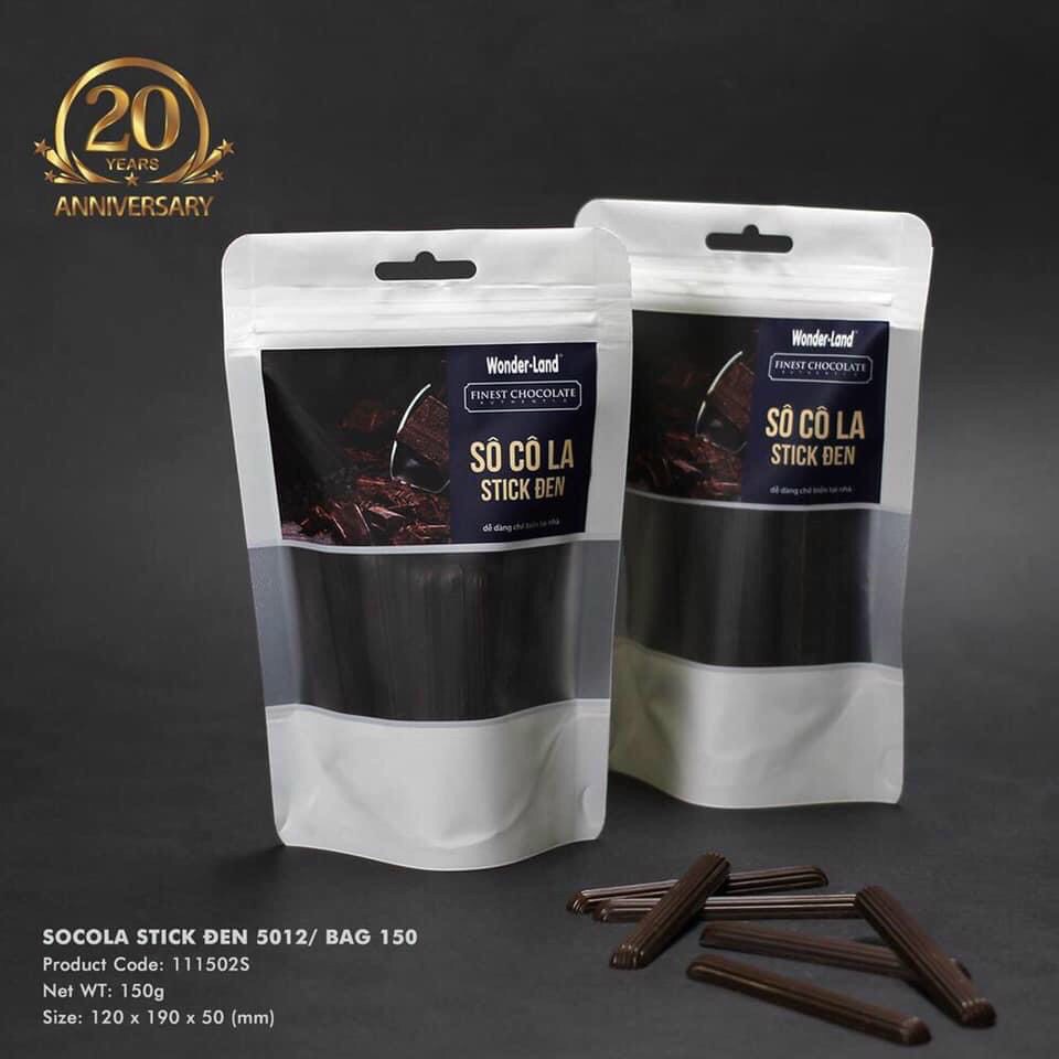 [NGUYÊN LIỆU LÀM BÁNH] Socola, chocolate đen nguyên liệu làm bánh thanh Stick  Wonder-land/ túi 150g