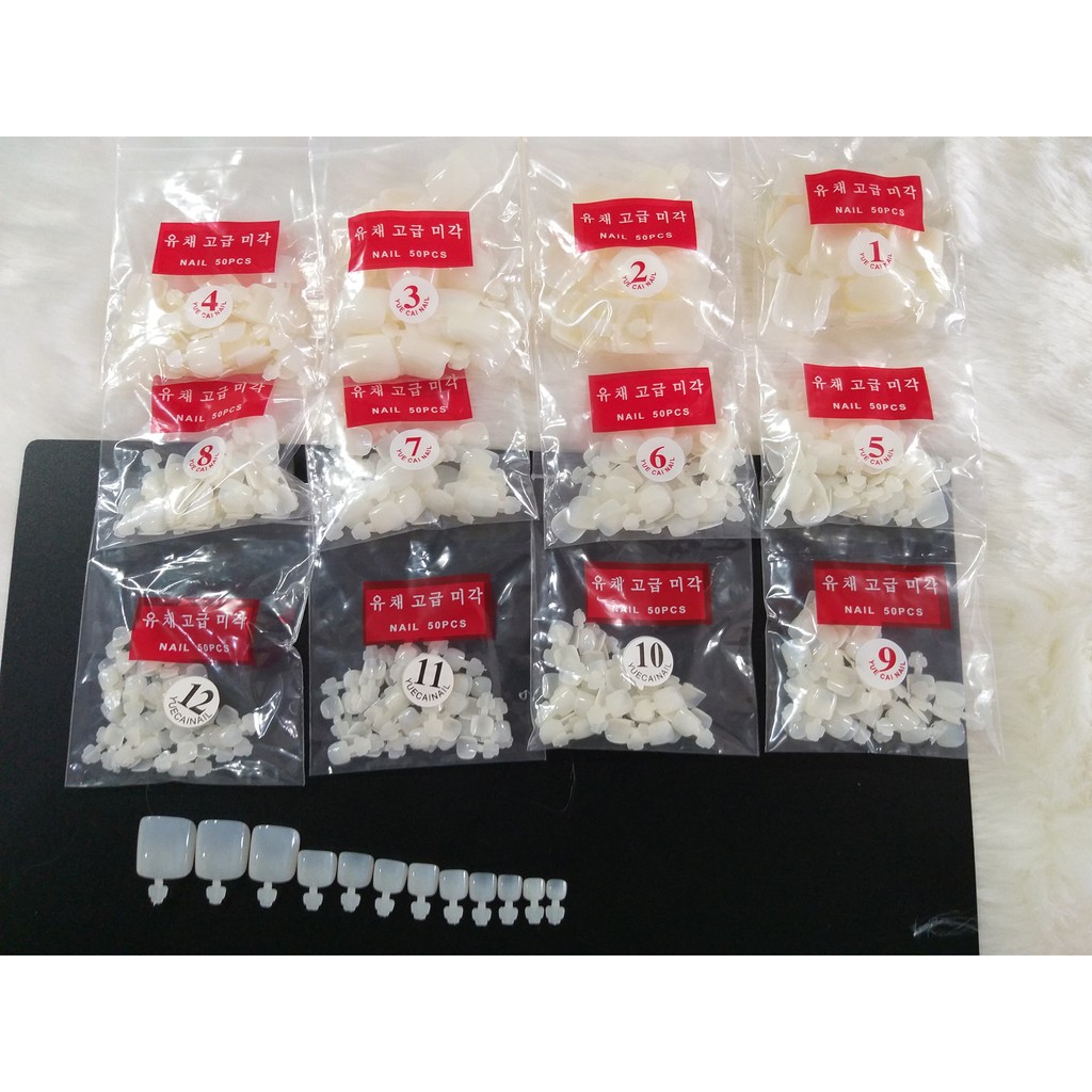 Móng Úp Chân Hàn Form Móng Cực Chuẩn Đủ Số - 1 Túi 600Pcs