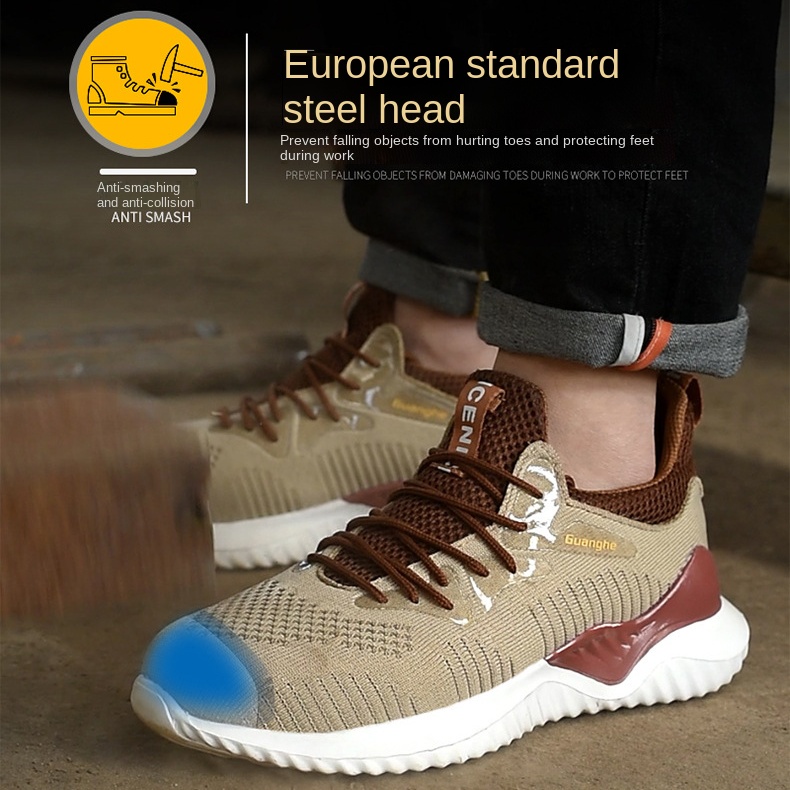 Giày bảo hộ lao động mũi thép siêu nhẹ khử mùi thoáng khí khử mùi chống mòn