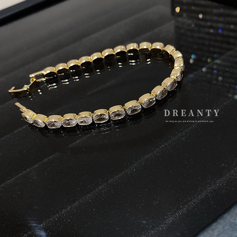 Vòng Tay Đính Đá Zircon Đơn Giản Độc Đáo Phong Cách Âu Mỹ