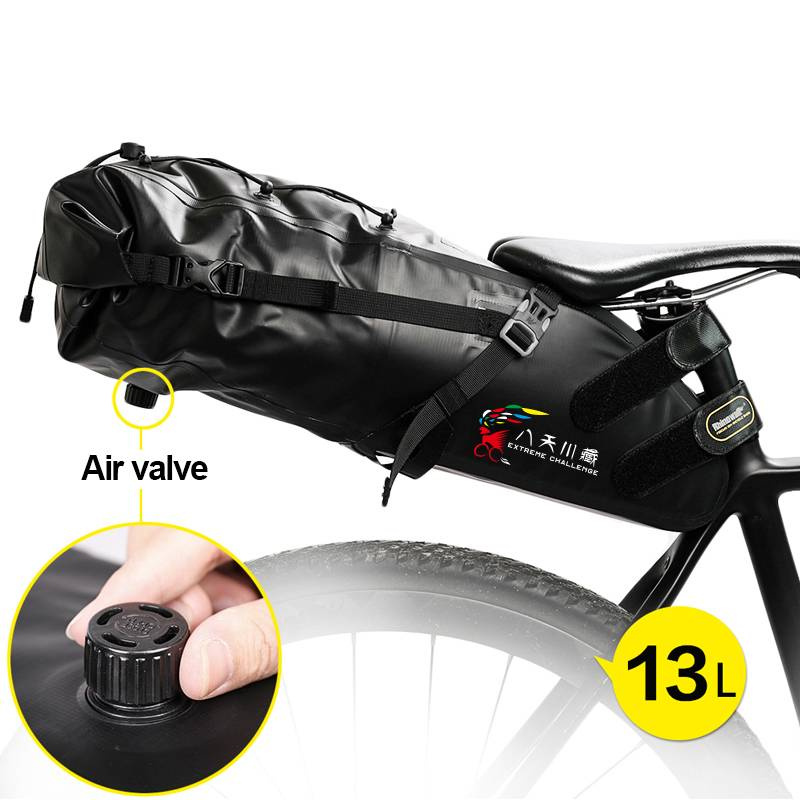 Túi đựng đồ Rhinowalk gắn yên xe đạp chống thấm nước 5L / 10L / 13L màu đen