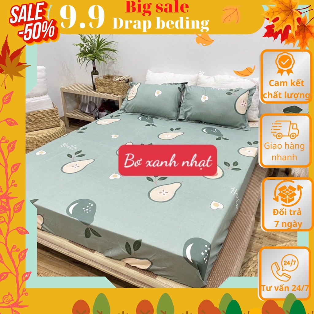 Ga chun ga bọc đệm kích thước 1M2 x 1M9 mẫu quả bơ nhạt- DRAP BEDING