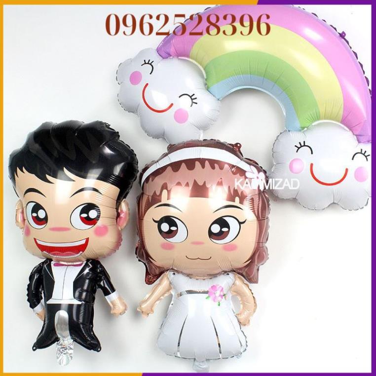 Bong Bóng cô dâu chú rể style mới (75x42cm)