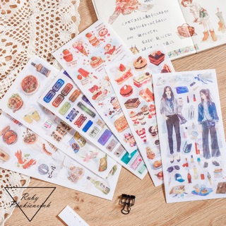 Set 3 Tấm Washi Sticker Giấy Theo Chủ Đề- STK10.1