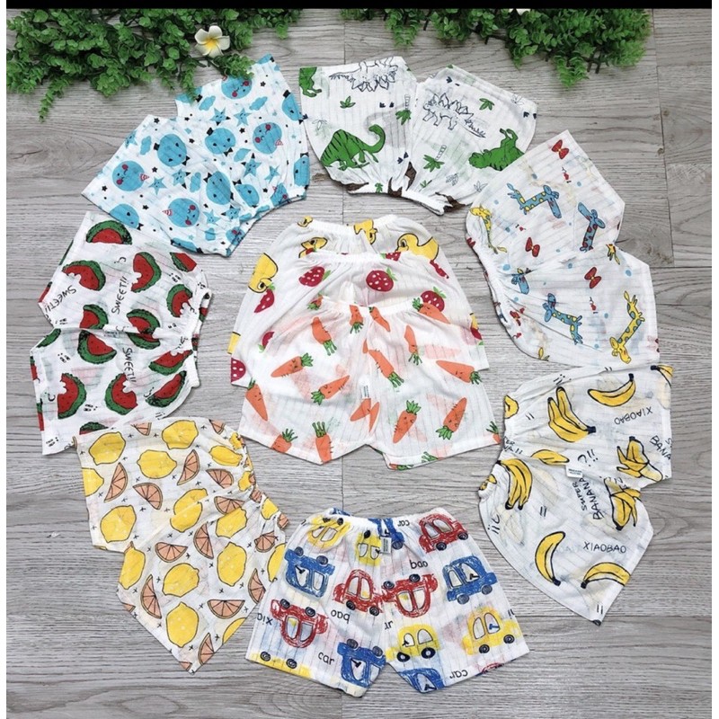 Quần Đùi Thông Hơi Cho Bé Trai,Bé Gái Mềm Mịn ,Thoáng Mát - Đủ Size Từ 4-13KG