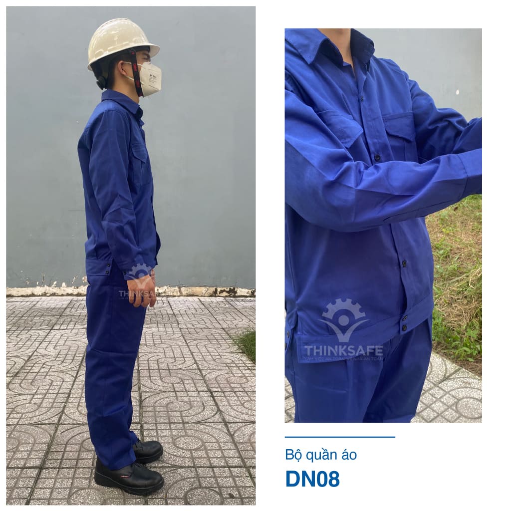 Quần áo bảo hộ lao động TN06 áo lao động kỹ sư công nhân thoải mái thoáng mát thấm hút mồ hôi - THINKSAFE