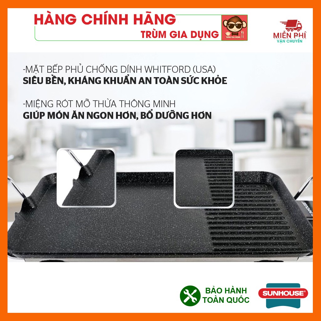 Bếp nướng điện SUNHOUSE SHD4607, Bếp nướng Sunhouse SHD4607 tốc độ nướng nhanh, tiết kiệm điện năng.