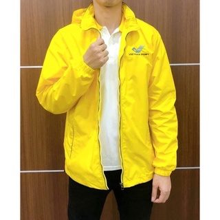Áo khoác gió màu vàng thương hiệu Viet Nam Post