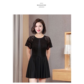 bộ bơi kín đáo big size màu đen đầm ren size lớn 60-70kg