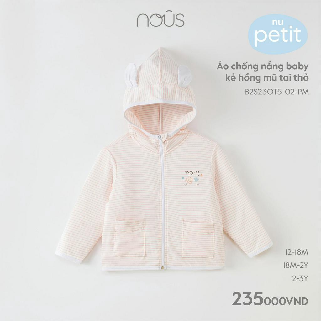 Áo chống nắng baby màu xanh mũ tai gấu, áo con cua, con thỏ
