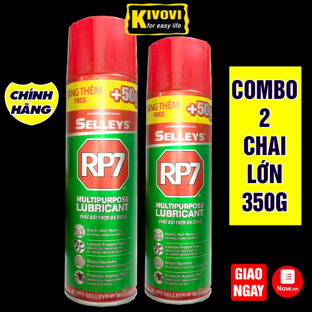 [COMBO 2 CHAI] Chai Xịt Chống Rỉ Sét Selleys RP7 350g (493ml) -Bình Xịt Bôi Trơn Xích Xe Đạp, Động Cơ,...-Vệ Sinh Sên Xe