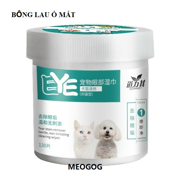 Set 130 Khăn bông lau ố mắt, bông lau tai cho chó mèo MEOGOG