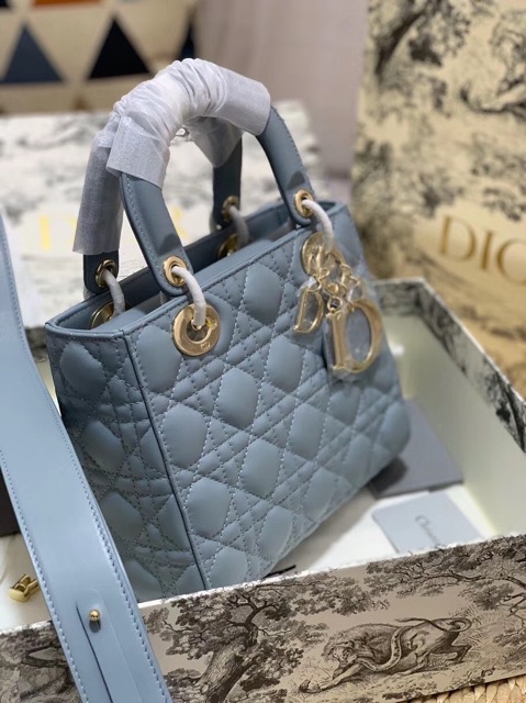 Túi Lady 5 ô màu xanh siêu cấp