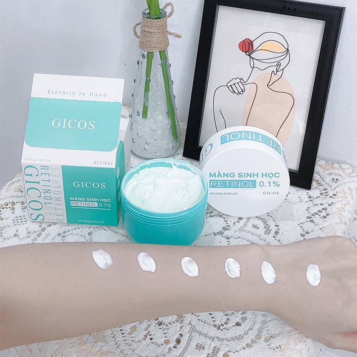 [Chính Hãng] Màng Sinh Học Gicos Retinol 0.1%, Kem Body Trắng Da Mịn Màng Ngăn Ngừa Lão Hoá Hộp 250g