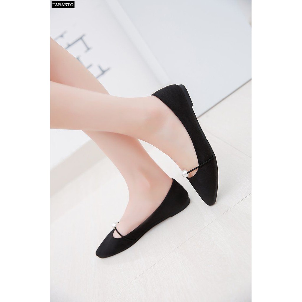 Giày búp bê nữ đính ngọc xinh xắn nhiều màu - thời trang TARANTO TRT-GBBNU-02 | BigBuy360 - bigbuy360.vn