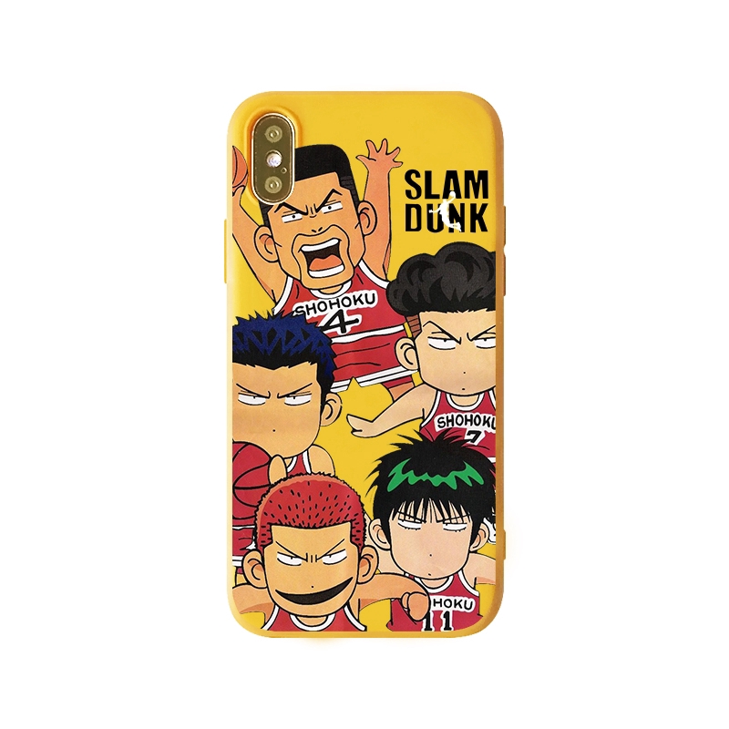 Ốp lưng silicone họa tiết hoạt hình Slam Dunk cho iPhone 6 6s 7 8 Plus X XS XR XSMax