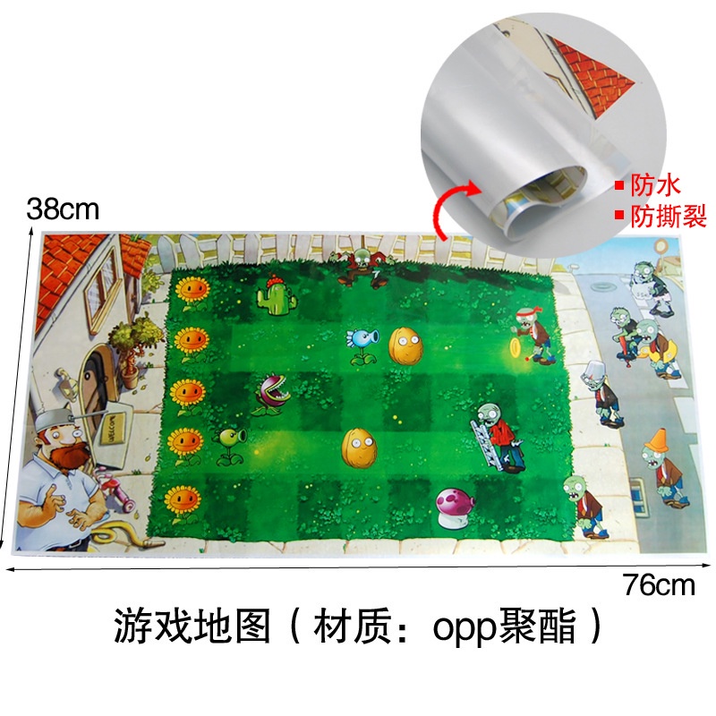 Bản đồ trò chơi Plants vs. Zombies polyester chống thấm nước phong cách hiện đại mới